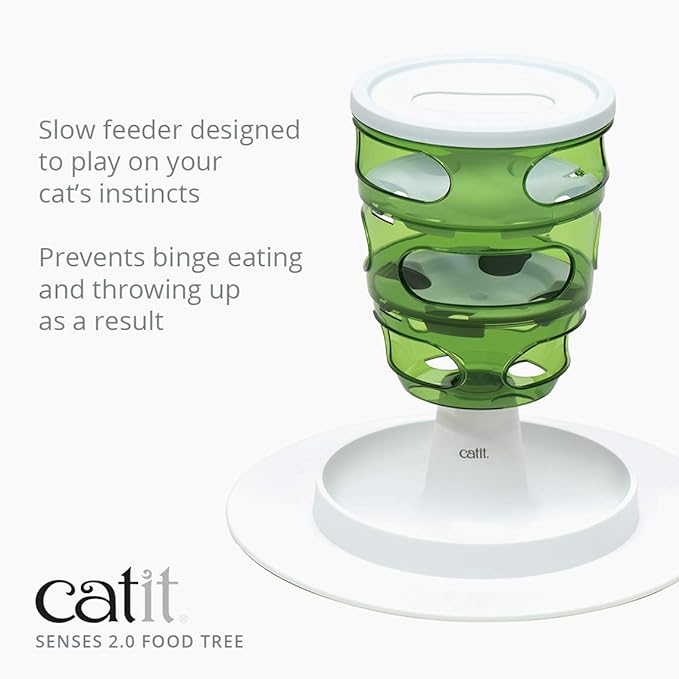 Catit Senses 2.0 Food Tree - Sturdy Tree-Shaped Slow Feeder