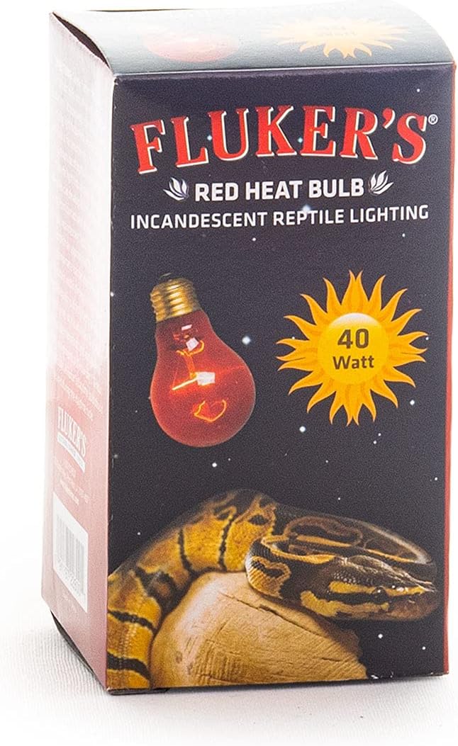 Fluker's Incandescent Red Heat Bulbs for Reptiles, 40 Watt