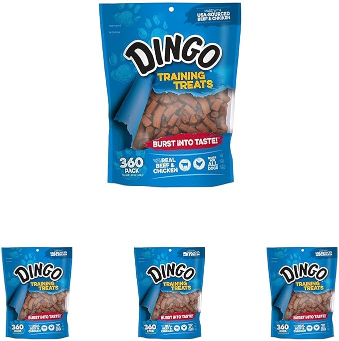 Dingo Soft & Chewy Beef/Chicken Training Treats, 360-Count (Pack of 4)