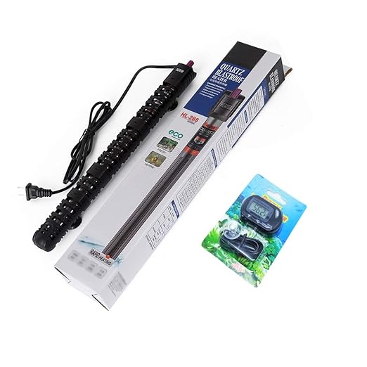 MQ Submersible Aquarium Heater Auto Thermostat, 200W Fish Tank Heater with LCD Digital Aquarium Thermometer, Shatter-Proof and Blast-Proof