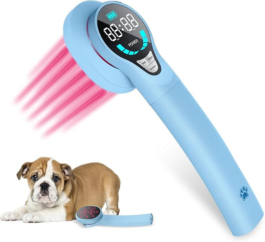 Cold Laser Therapy for Dogs - 2024 Upgraded Infrared Red Light Therapy Vet Device, Portable Laser Therapy Device for Pain Relief Arthritis, Spinal, Promote Blood Circulation (Blue)