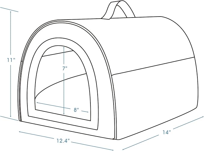 Jiupety Cozy Small Pet Dog House, 2 in 1 Puppy House, S Size for Cat and Puppy, Warm Cave Sleeping Nest for Cats and Dogs, Brown