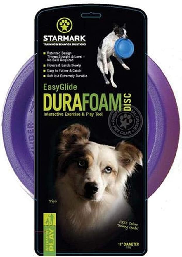 Starmark Easy Glide DuraFoam Flying Disc Dog Toy, Color Varies 11"