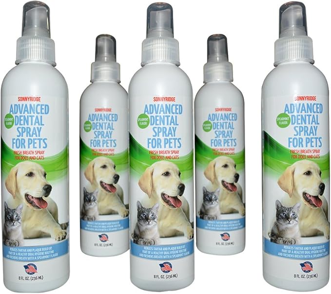 Dog Dental Spray Removes Tartar, Plaque and Freshens Breath Instantly. The Most Advanced Dental Spray for Healthy Teeth, Gums and Oral Health Care for Your Dog, Cat or Pet - 1-8 oz. bottle