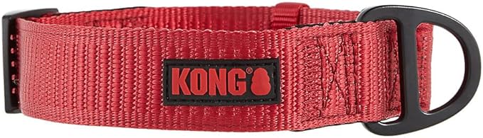 KONG Max HD Ultra Durable Neoprene Padded Dog Collar (Medium, Red)