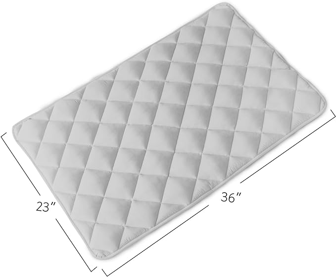 Dog Crate Pad 2 Pack (36" x 23"), Soft Dog Crate Mat with Anti-Slip Bottom, Machine Washable Kennel Pad, Crate Mats for Dog Cages, Dog Bed for Crate, Fits 36 Inch Dog Crate, Grey