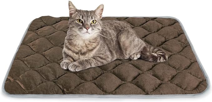 ULIGOTA Self Heating Cat Mat Thermal Pet Bed Mat Self-Warming Pet Crate Pad 16"x20"