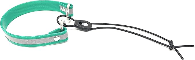 Sparky Pet Co - Surefit ECollar Replacement Strap - Bungee Dog Collar - Waterproof - Adjustable - Secure Nexus Wheel Lock - for Electronic Training & Invisible Fence Systems - 1" (Reflective Green)