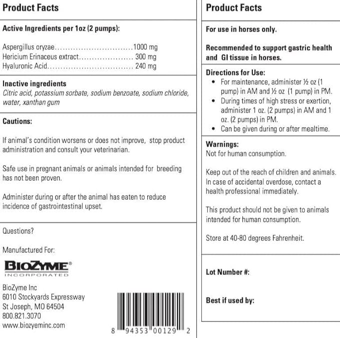 Alimend - Horse Gastric & Equine Ulcer Support Solution, Horse Probiotics & Digestive Supplements Alternative, Horse Weight Gain Supplement, 128 Fluid Ounce (3785ml)