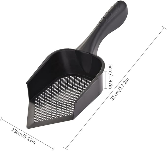 Cat Scooper Fine Sand Sifter Kitty Litter Scoop Sifter Kitty Litter Shovel Pointed End Cat Litter Scoop Pet Reptile Terrarium Bedding Litter Cleaner Corner Scoop Pet Poop Net Shovel Kit