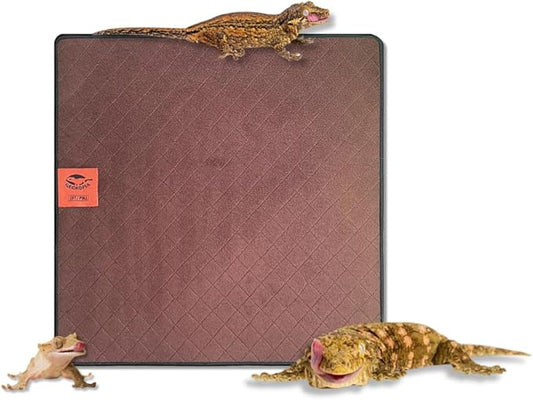 GECKOPIA Premium Reptile Liner | Reptile Carpet | Reptile Bedding | Reptile Substrate | Leopard Gecko Carpet | Bearded Dragon Carpet | Tortoise substrate (18 X 18)