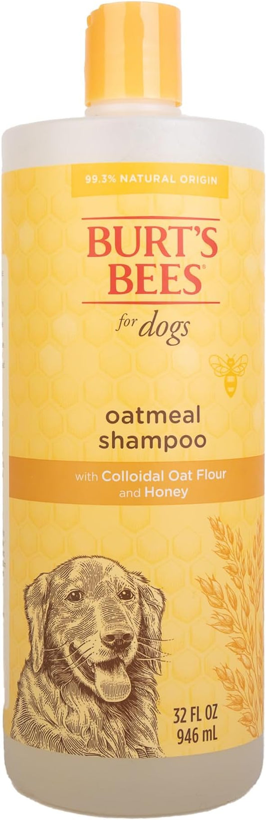 Burt's Bees for Dogs Naturally Derived Oatmeal Shampoo with Colloidal Oat Flour and Honey - Cruelty Free, Formulated without Sulfates and Parabens, pH Balanced for Dogs - Made in USA, 32 Ounces