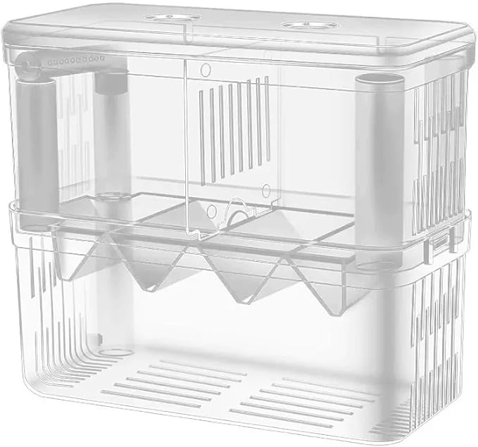 J-star Extra Large Fish Breeder Box, Acrylic Aquarium Breeder Box, Fish Isolation Box for Betta, Guppy, Killifish, Shrimp, Clownfish etc.