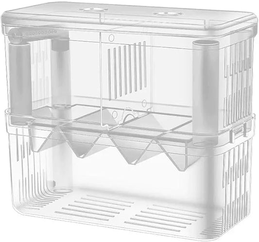 J-star Extra Large Fish Breeder Box, Acrylic Aquarium Breeder Box, Fish Isolation Box for Betta, Guppy, Killifish, Shrimp, Clownfish etc.