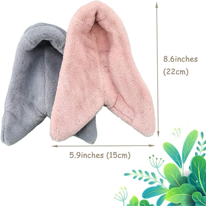 2 Pieces Bird Cozy Corner Fleece Bird Blanket Parrot Warm Nest House Bed Hanging Hammock Toy Plush Snuggle Hut Cage Bedding for Parakeets Conures Cockatiels Lovebirds (Pink + Grey)