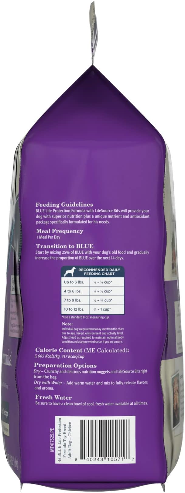 Blue Buffalo Life Protection Formula Natural Adult Toy Breed Dry Dog Food, Chicken and Brown Rice 4-lb (Pack of 2)