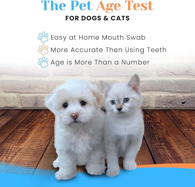 Pet Age Test, Age Test for Dogs and Cats, Epigenetic Biomarker Test, at Home, Safe, Easy and Affordable, Includes Wellness Insight for Your Pet’s Life Stage, Great for Rescued Pets