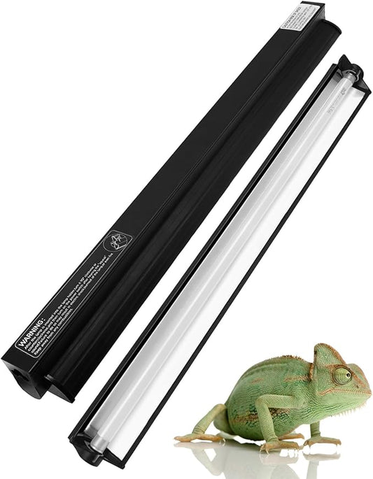 T5 UVB Reptile Light Kit, 39W T5 Reptile Light Fixture with UVB 5.0 Bulb, 35in Terrarium Hood Light Fixture, Ideal for Rainforest Reptiles, Such as Chameleons, Tree Frogs, and Geckos