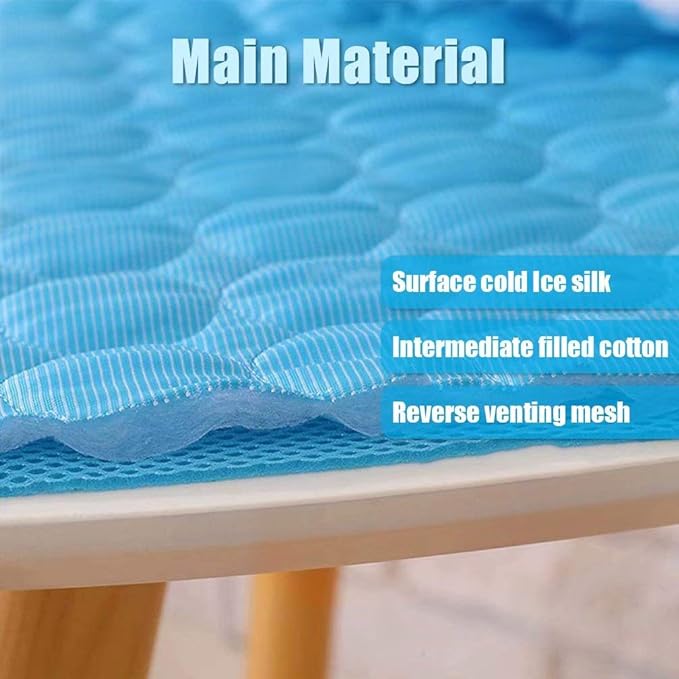 Washable Dog Cooling Mat Ice Silk Cooling Mat for Dogs Pet Self Cooling Pad Blanket Dog Cooling Pad for Indoor & Outdoor Car Seats