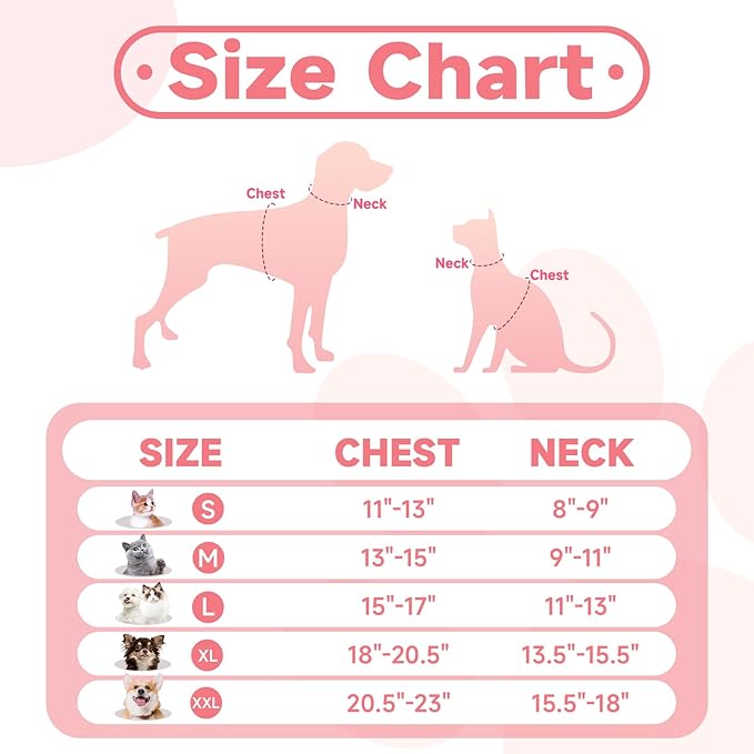 Supet Cat Harness and Leash Set for Walking Cat and Small Animal Harness Soft Mesh Puppy Harness Adjustable Cat Vest Harness with Reflective Strap Comfort Fit for Pet Kitten Puppy Rabbit