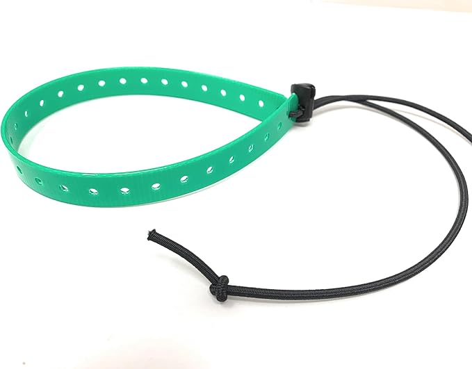 Replacement GPS eCollar with Adjustable Bungee, Multi-Hole Design, and Secure Toggle Closure for Small Dogs (Green, Small Neck)