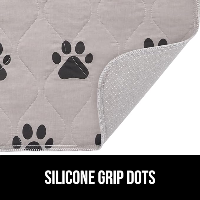 Gorilla Grip Washable Puppy Pads, 46x28, Slip Resistant Dog Crate Mat, Waterproof Cloth Pee Pad for Training Puppies in Playpen, Reusable Pet Incontinence Blanket, Protects Sofa, Furniture, Floors