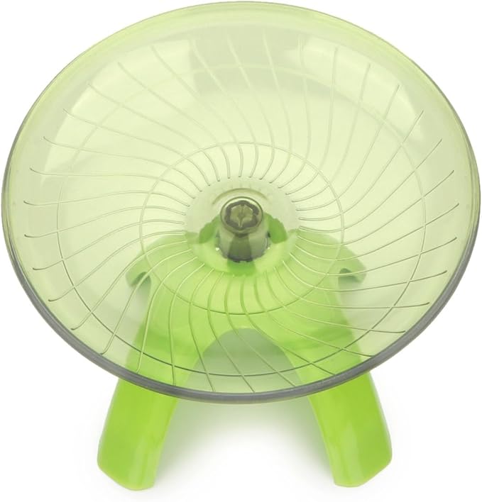 Hamster Wheel Silent Hamster Exercise Wheel Running Spinner Hamster Flying Saucer for Hamsters Gerbils Mice and Other Small Pets (Green)