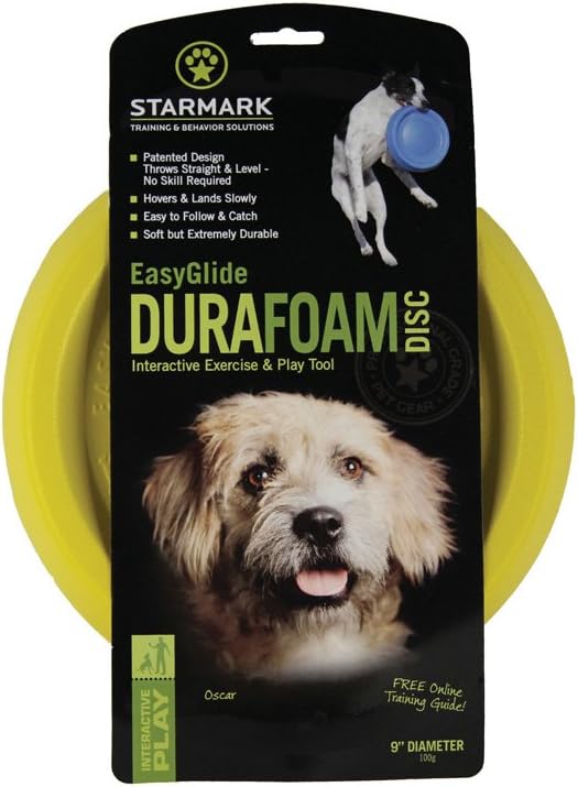 Starmark Easy Glide DuraFoam Flying Disc Dog Toy, Color Varies 9"