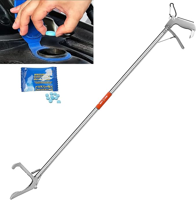 Snake Grabber Tool Professional All-Aluminum Alloy Snake Tong Grabber Rattle Snake Catcher Wide Jaw Handling Tool with Lock 47-inch Reptile Tongs 2 PCS