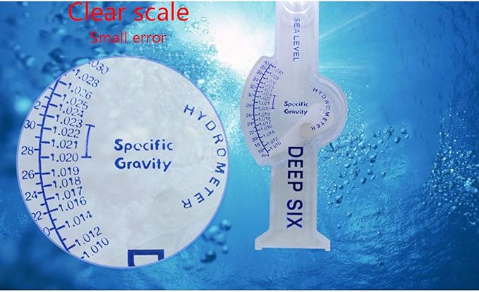 ZRM&E Seawater Hydrometer for Aquarium Aquaculture Seawater Densimeter Ocean Hydrometer Salinity Meter for Fish Tank Salinity Specific Gravity Test