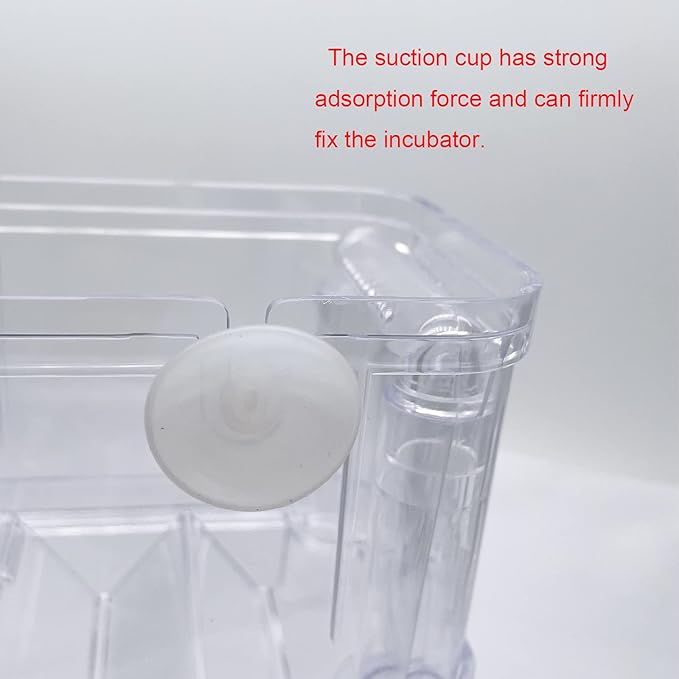 1Pcs Aquarium Fish Breeder Box Acrylic Fish Tank Pneumatic Hatchery Incubator Breeder Box Floating Fish Isolation Box with Suction Cups(Extra Large)