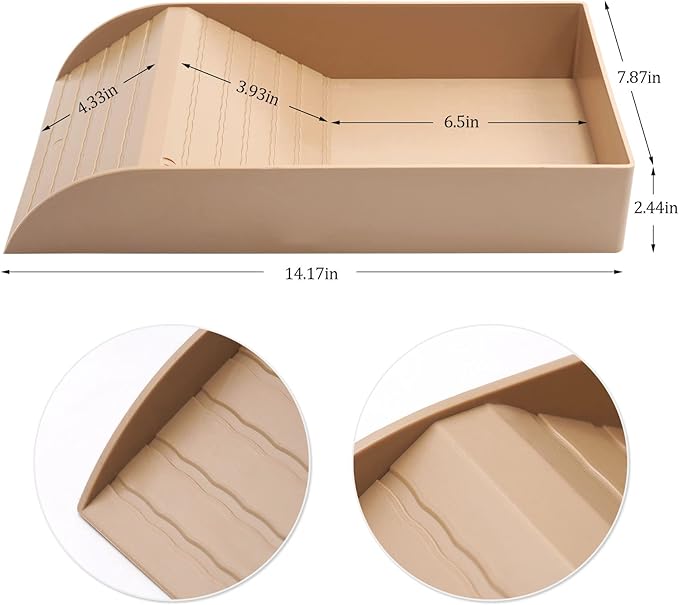 Reptile Tortoise Turtle Feeding Dish with Ramp and Basking Platform, Plastic, 14.17 in L x 7.87 in W x 2.44 in H