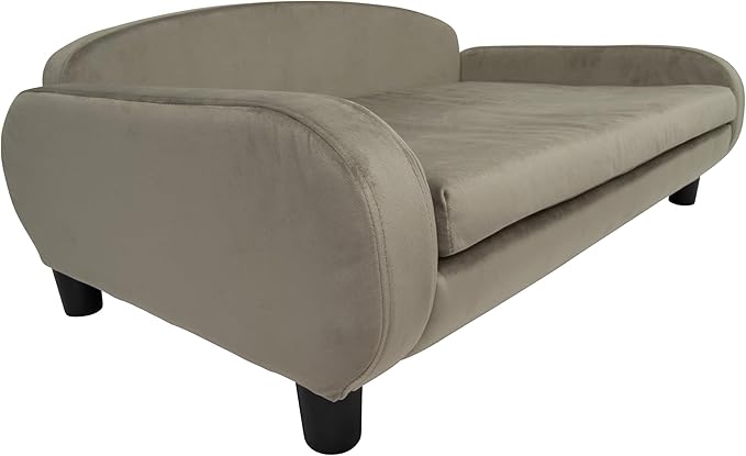 Paws & Purrs Modern Pet Sofa 41.5" Wide for Large Dog with Removable/Washable Mattress Cover