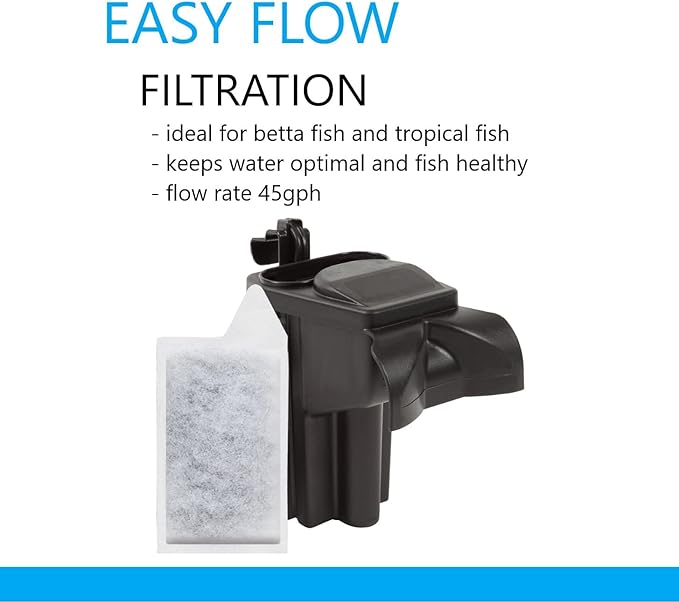 Koller Products Plastic 6-Gallon AquaView 360 Aquarium Kit for Tropical Fish, Betta Fish with LED Lighting and Power Filter Clear, 4-Piece Set