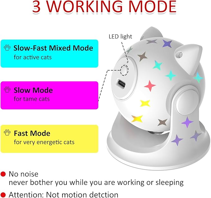 Automatic Cat Laser Toy, Interactive Cat Toys for Indoor Cats/Kitty/Dogs