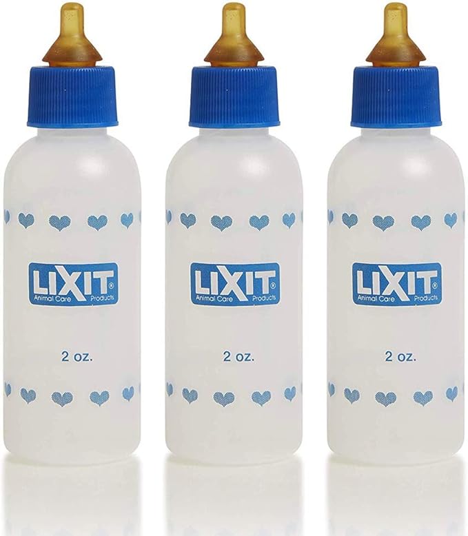 Lixit 2oz Nursing Bottle for Small Animals (2oz, Pack of 3)