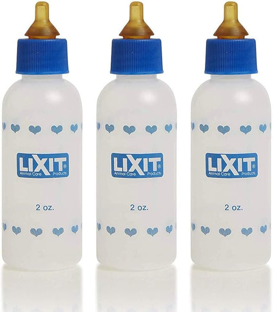 Lixit 2oz Nursing Bottle for Small Animals (2oz, Pack of 3)