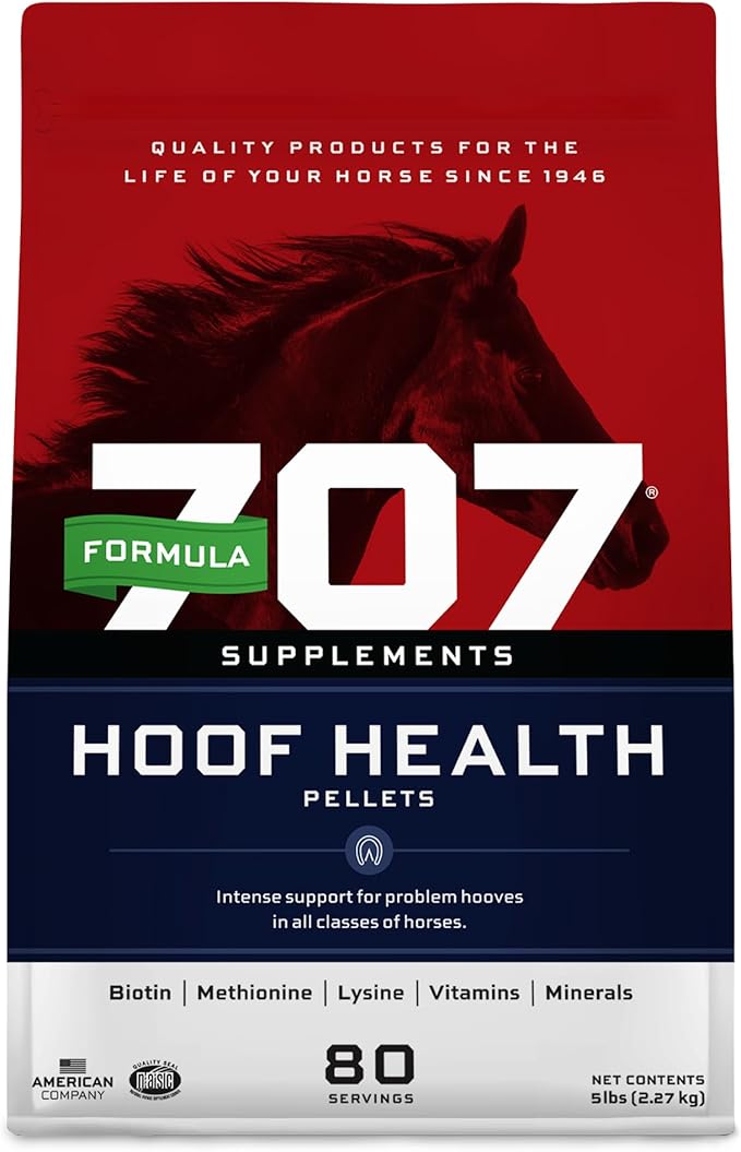 Formula 707 Hoof Health Equine Supplement 5lb Bucket - 80 Servings – Biotin, Amino Acids, and Minerals to Improve and Support Healthy Horse Hooves