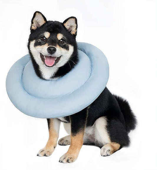 Gagabody Dog Cones for Medium Dogs,Comfortable Adjustable Soft Dog Cone Alternative After Surgery,Elizabethan Donut Collar for Medium Dogs Recovery,Different Sizes for Cats,Large Dogs and Small Dogs