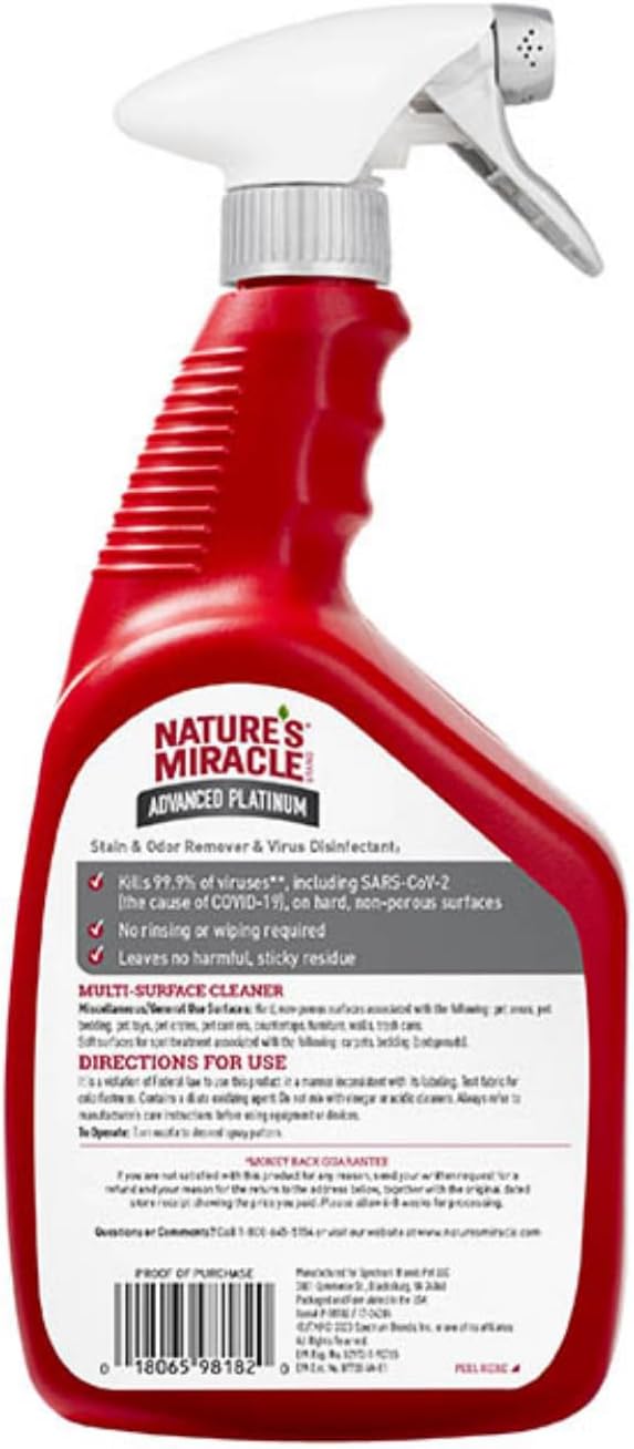 Nature's Miracle Advanced Platinum Stain & Odor Remover & Virus Disinfectant