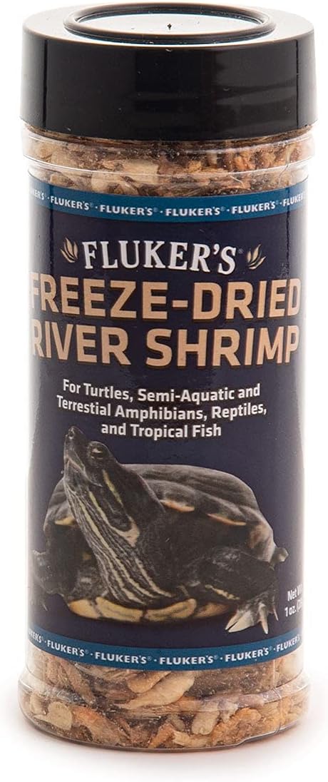 Fluker's Freeze Dried River Shrimp, Nutrient-Packed, Ideal for Lizards, Reptiles, Birds, Fish, Hedgehogs, 1.7 oz