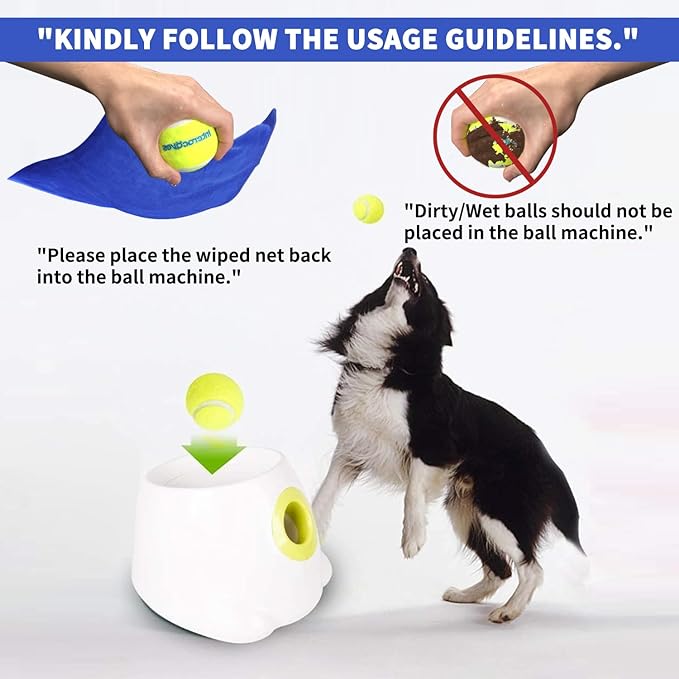 AFP Automatic Ball Launcher for Dogs Interactive Puppy Pet Ball Indoor Thrower Fetch Machine for Small and Medium Size Dogs, 3 Balls Included (2 inch) Mini