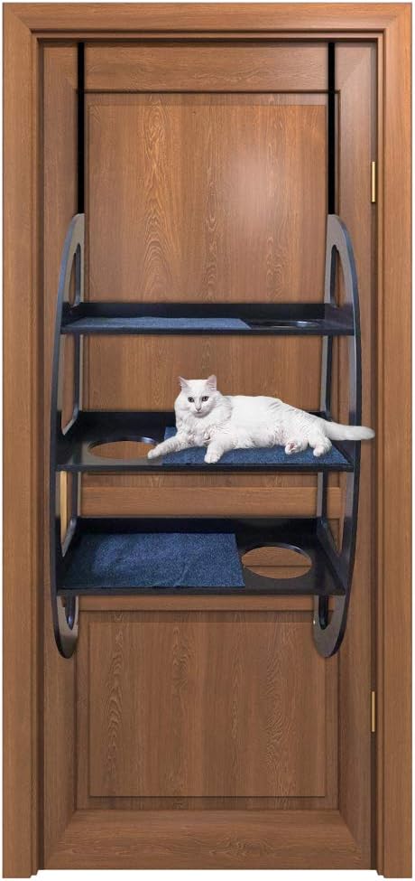 Penn-Plax Hanging Cat Tree Contemporary Cat Walk – 2 Different Setups: Free Standing or Door Hanging