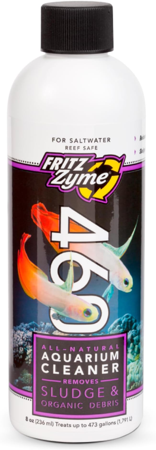 Fritz Aquatics 83369 FritzZyme 460 Biological Conditioner for Salt Water Aquariums, 8-Ounce