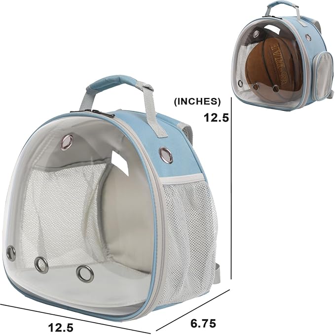 Guinea Pig Carrier,Guinea Pig Carrier for 2,Reptile Travel Carrier for Lizards Sugar Glider Hedgehog Rat Parrot Birds (Blue, Backpack)