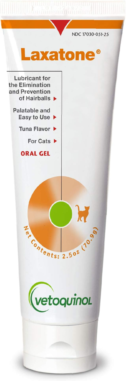 Vetoquinol Laxatone: Oral Hairball Lubricant Gel for Cats – Tuna-Flavored, 2.5oz