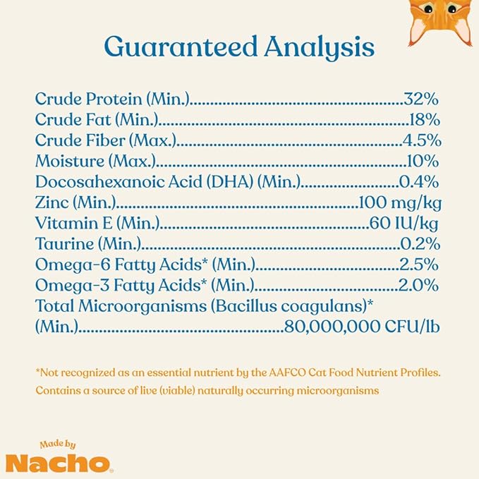 Made by Nacho Bone Broth Infused Dry Cat Kibble - Skin and Coat Support, Sustainably Caught Whitefish and Pumpkin - Premium Grain-Friendly Cat Food 4lb Bag, Limited Ingredients