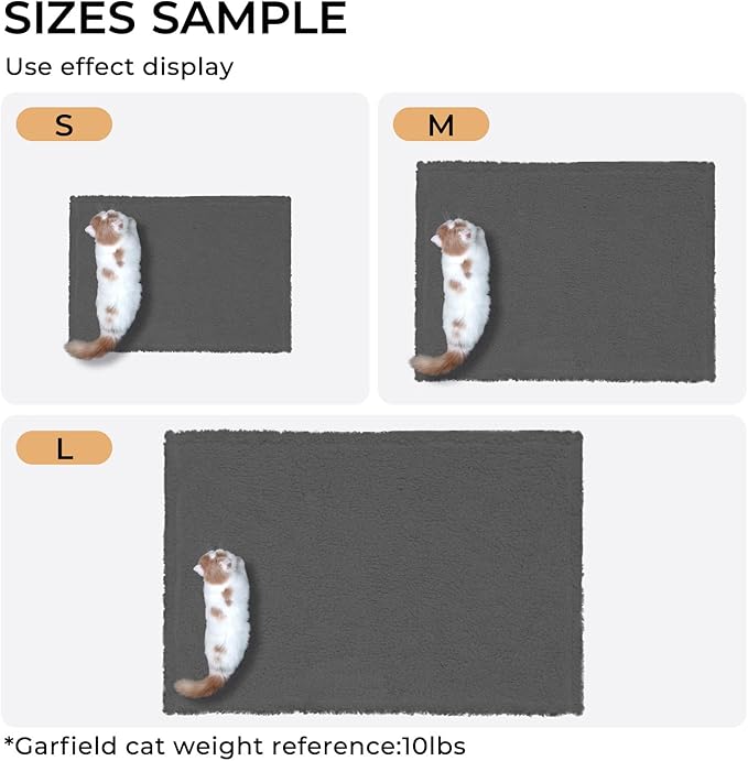 Luciphia Premium Fleece Dog Puppy Blanket Soft Pet Sherpa Calming Cat Blanket Throw for Small Medium Dog Cat(Grey,30x20 inches)