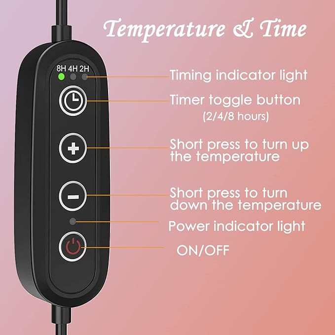 Reptile Heat Lamp: 360° Rotatable, Timing & Dimming, 3Pack E27 UVB/UVA Basking Lights (1 * 25W & 2 * 50W)