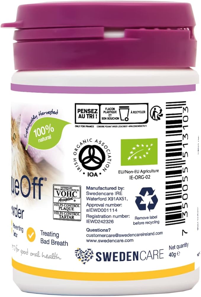 Plaque Off for Cats 40g - Special Feline Formulation